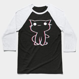 cute glitch cat Baseball T-Shirt